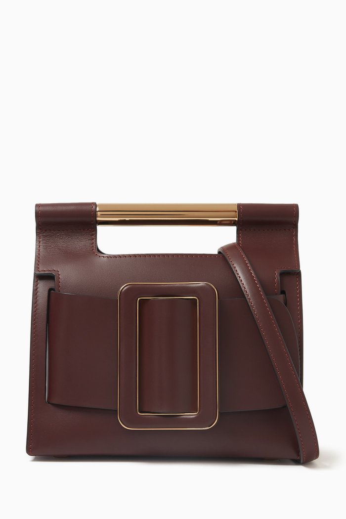 

Romeo Top-handle Bag in Palmellato Calfskin Leather, Burgundy