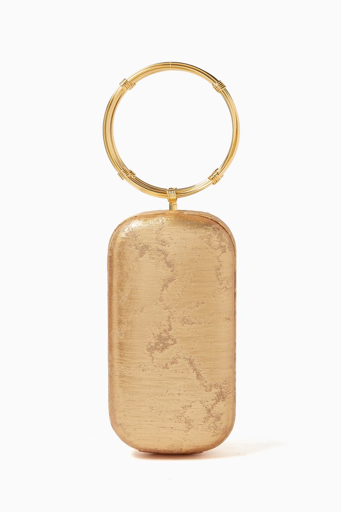

Menottes Clutch Bag in Brass, Gold