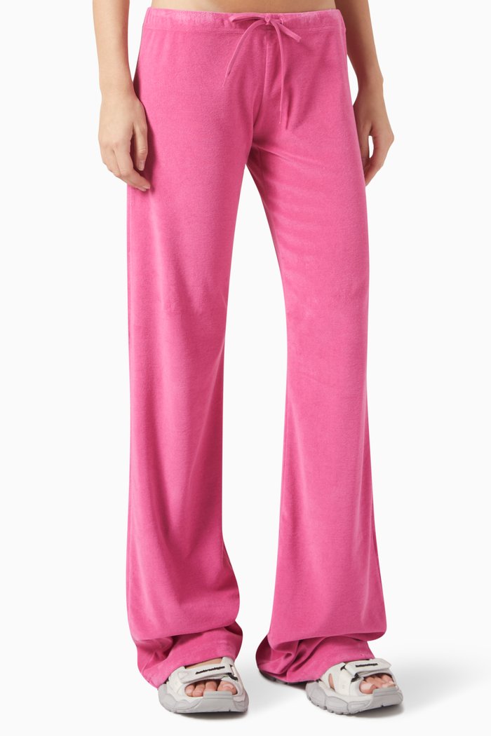 

Low-waisted Track Pants in Cotton Blend, Pink
