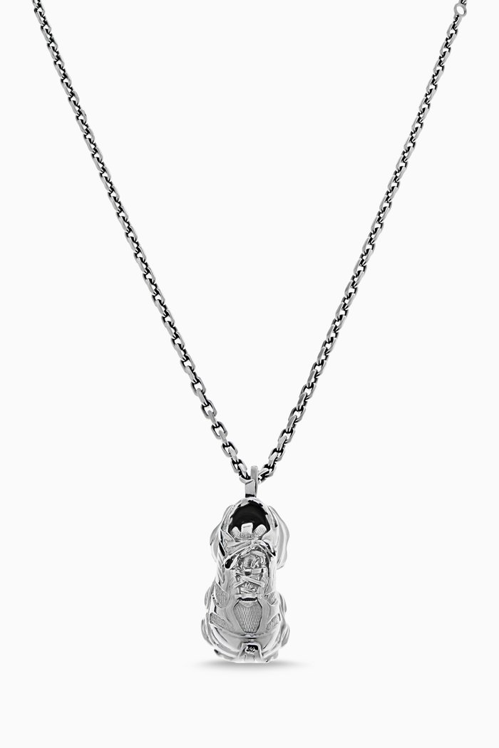 

Keyholder Cargo Shoe Pendant Necklace in Brass, Silver