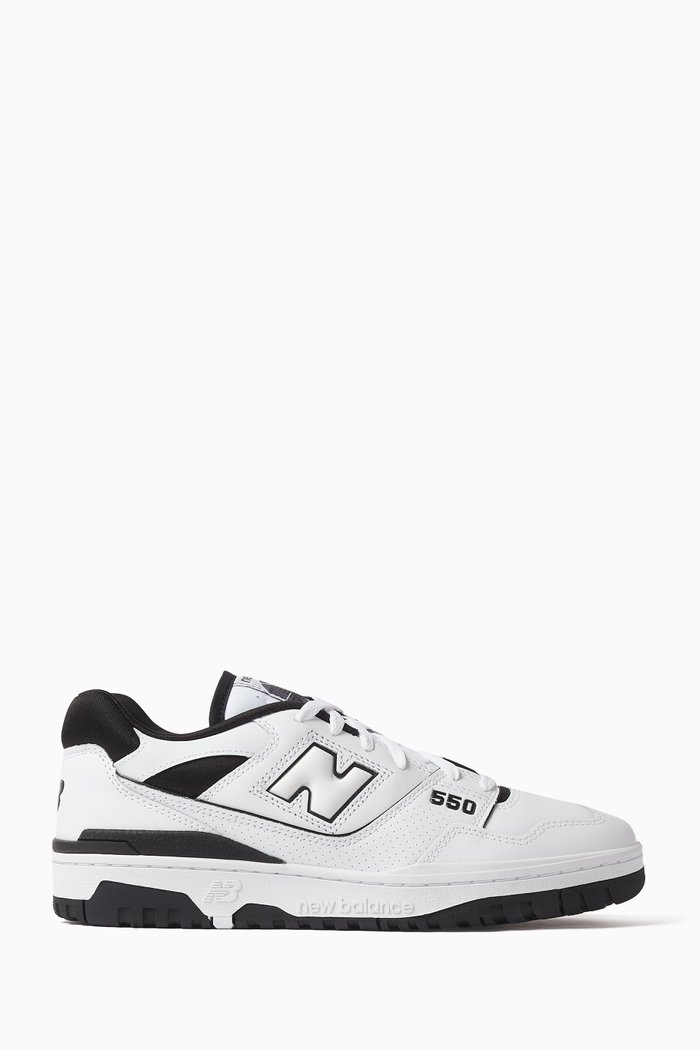 

BB550 Low-top Sneakers in Leather & Mesh, Grey