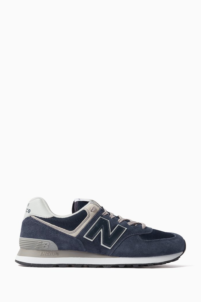 

574 Core Sneakers in Suede & Mesh, Blue