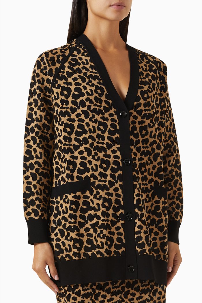 

Tenore Oversized Cardigan in Stretch Viscose Knit, Black
